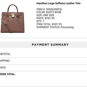 Hamilton large Saffiano leather tote in Dusty Rose